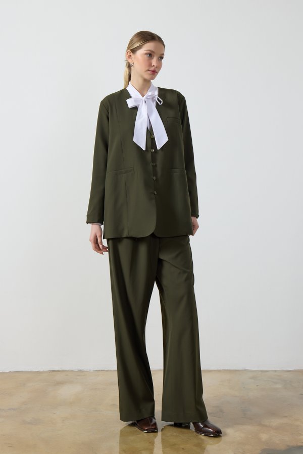 Haki Blazer Ceket - Görsel 8