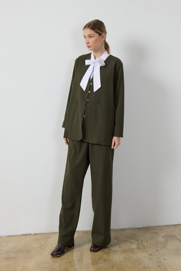 Haki Blazer Ceket - Görsel 7