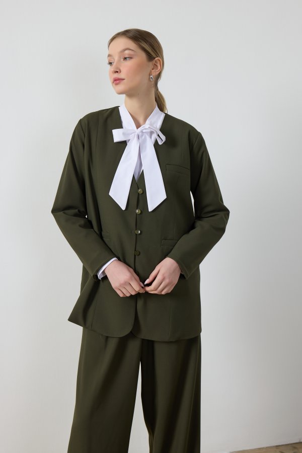 Haki Blazer Ceket