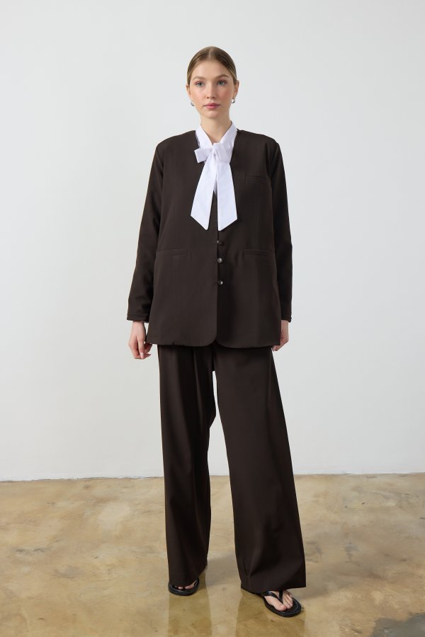 Acı Kahverengi Blazer Ceket - Görsel 8