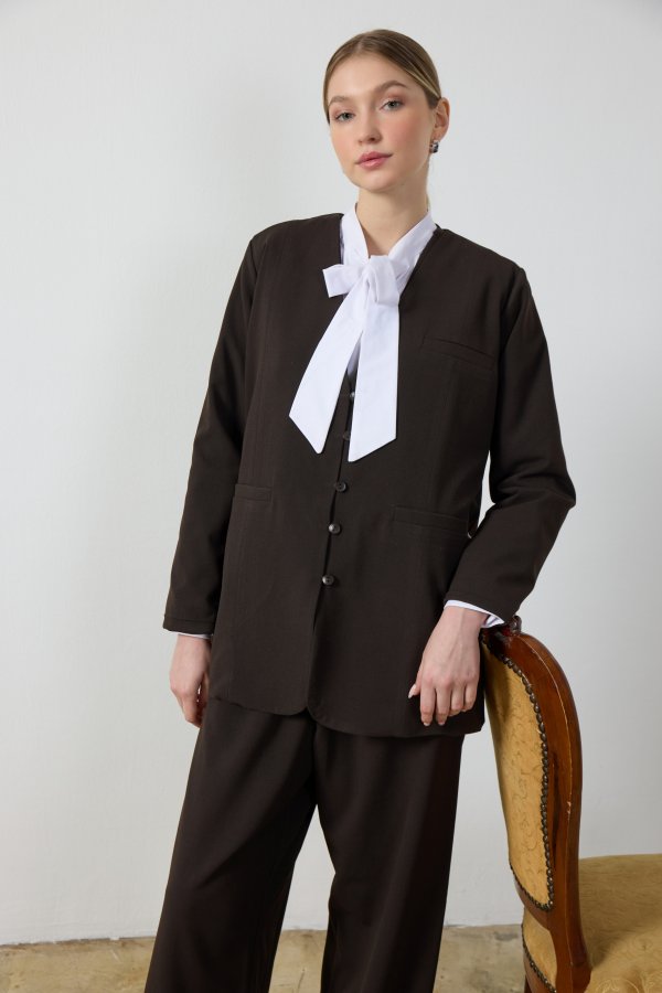 Acı Kahverengi Blazer Ceket - Görsel 2