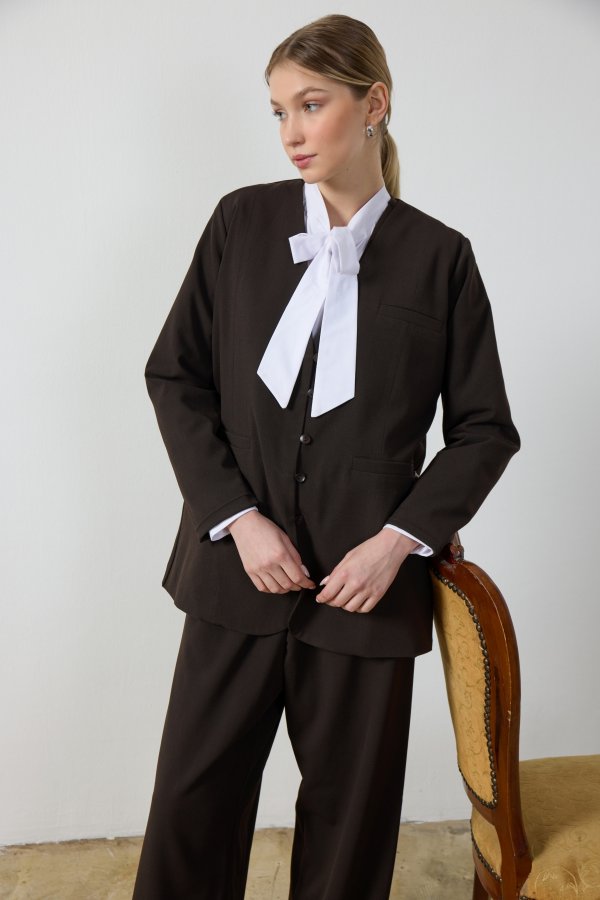 Acı Kahverengi Blazer Ceket - Görsel 3