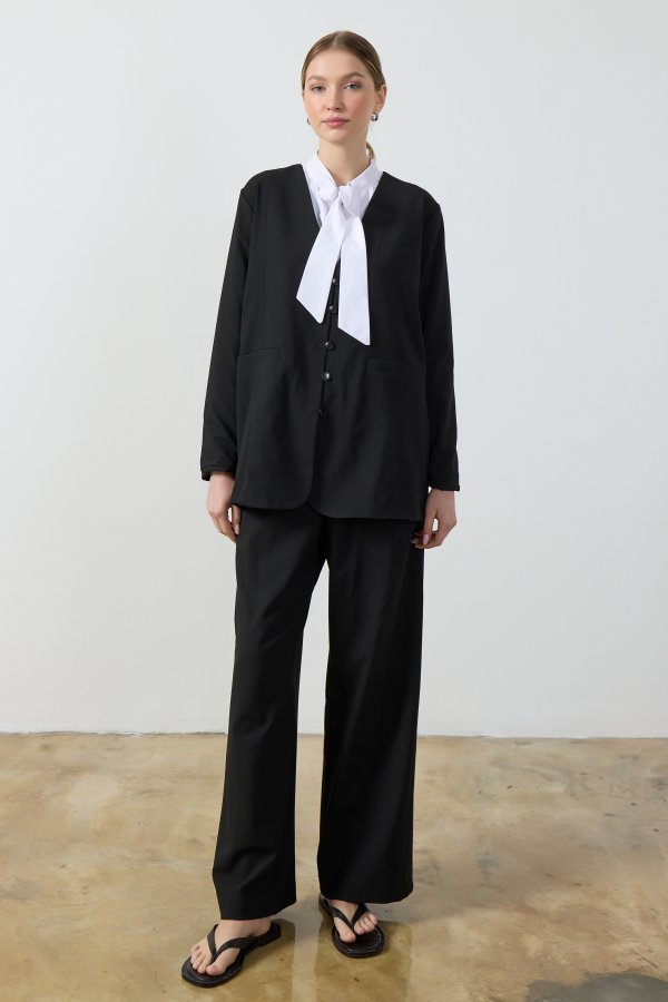 Siyah Blazer Ceket - Görsel 2