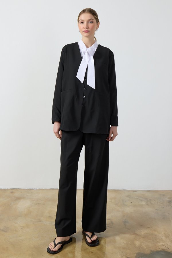 Siyah Blazer Ceket - Görsel 2