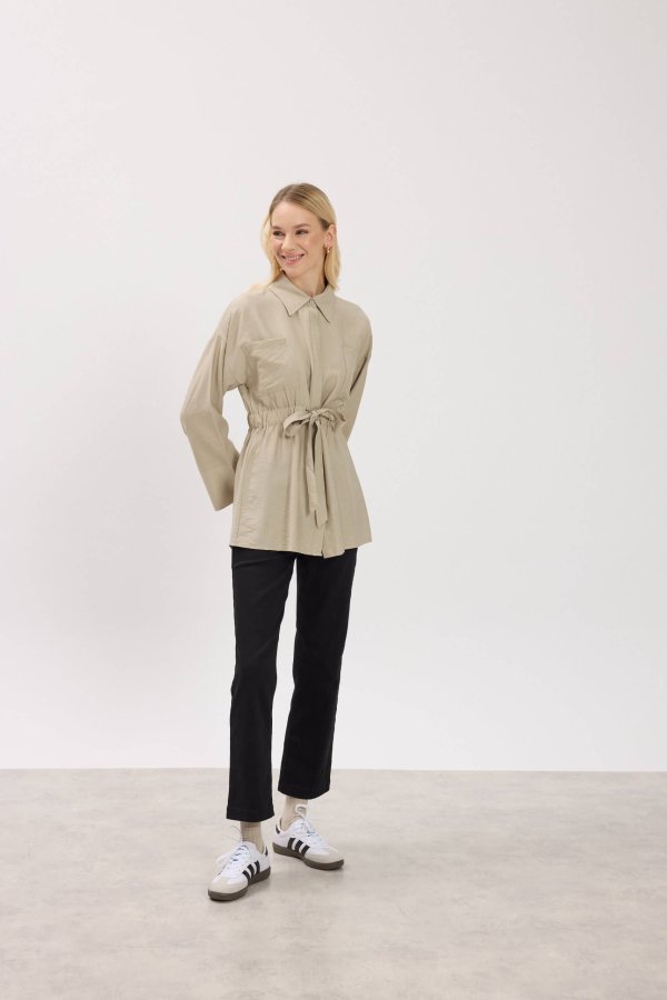 Vizon Yaka Detaylı Paraşüt Sweat - Görsel 7