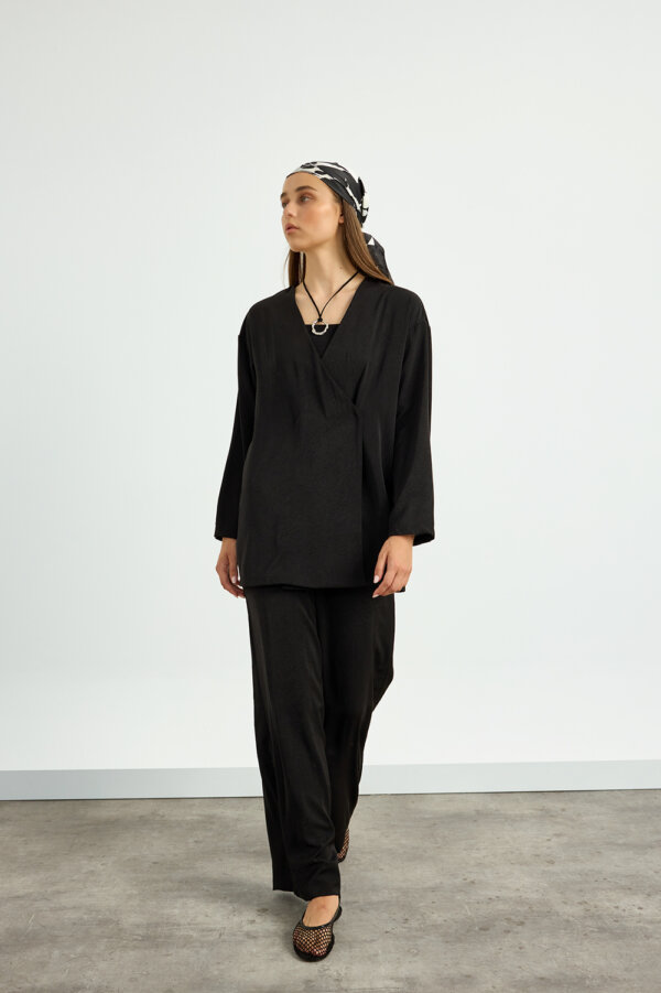 Siyah Kimono Takım - Görsel 2