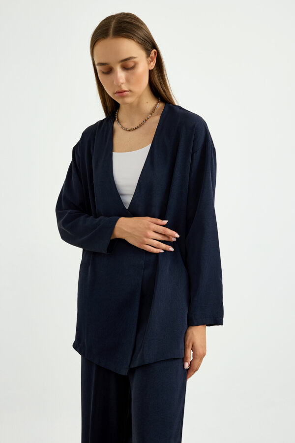 Lacivert Kimono Takım - Görsel 3
