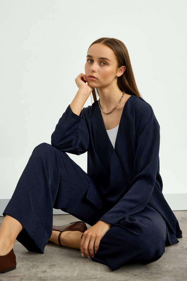 Lacivert Kimono Takım - Görsel 6
